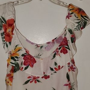 Ruffle floral top